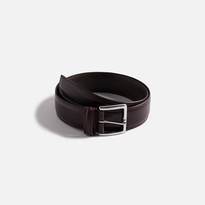 Anderson's Stitched Trimmed Semi Formal Leather Belt - Oxblood