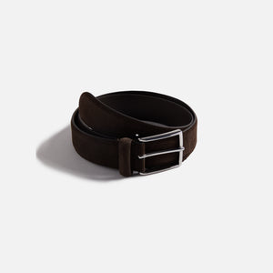 Anderson's Suede Semi Formal Belt - Dark Brown