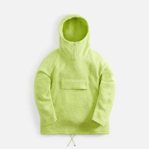 Auralee Alpaca Wool Leno Cloth P/O Parka - Lime Green