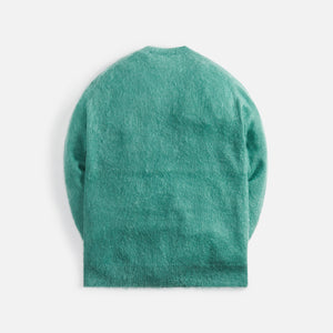 Auralee Brushed Super Kid Mohair Knit P/O - Jade Green