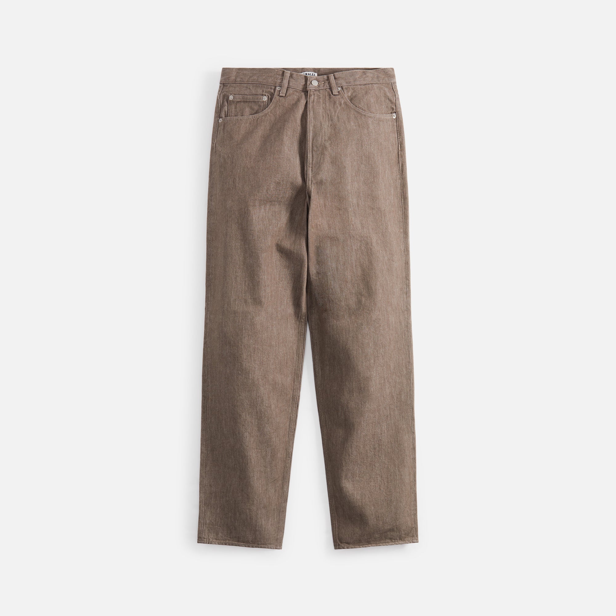 Auralee Hard Twist Brown Denim Wide Pant - Mocha Brown – Kith