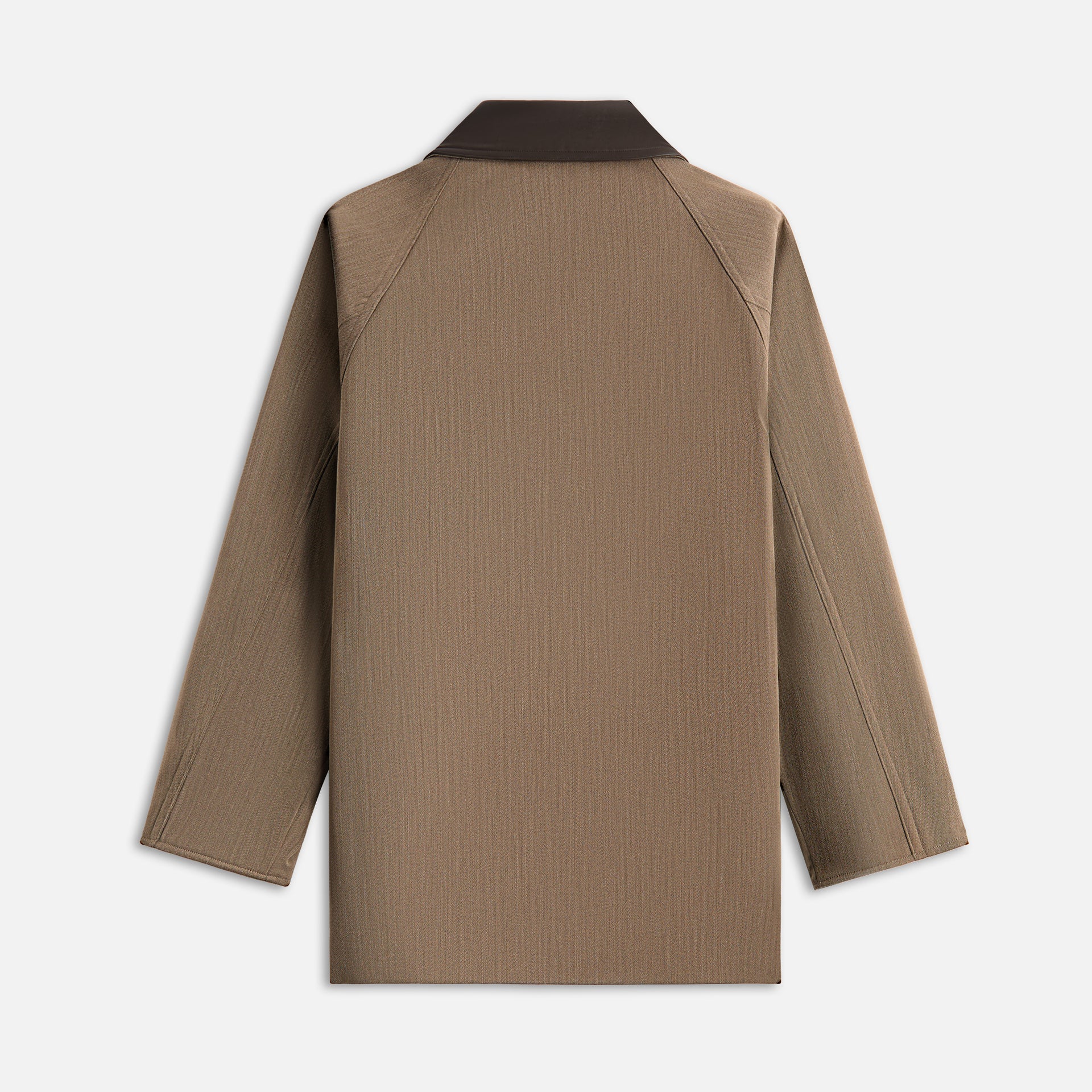Auralee Wool Cavarly Twill Laminate Hunting Blouson - Olive Brown 