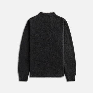 Auralee Brushed Super Kid Mohair Knit Cardigan - Ink Black