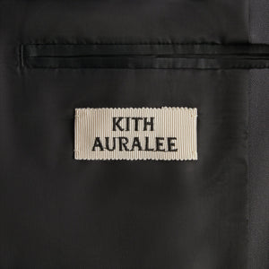 Kith 101 for Auralee Light Wool Max Gabardine Jacket - Gray Pinstripe PH