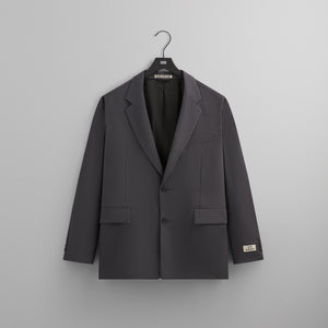 Kith 101 for Auralee Light Wool Max Gabardine Jacket - Gray Pinstripe