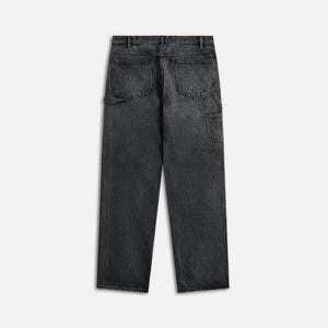 Auralee Selvedge Faded Heavy Denim Painter Pants - Faded Black