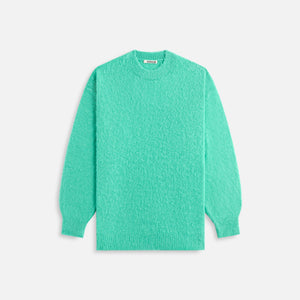 Auralee Brushed Wool Cashmere Silk Knit - Aqua Green