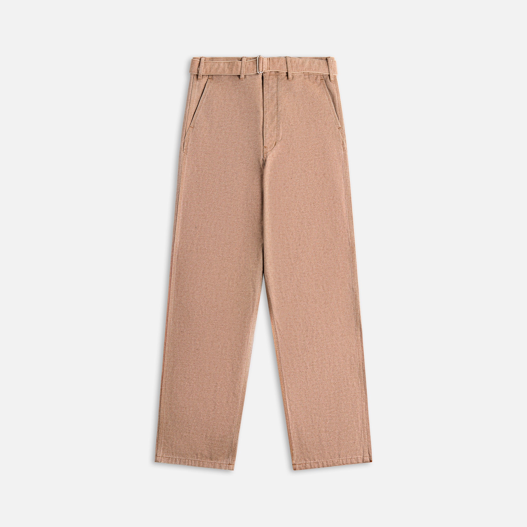 Auralee Washed Organic Canvas Belted Pants - Light Brown – Kith