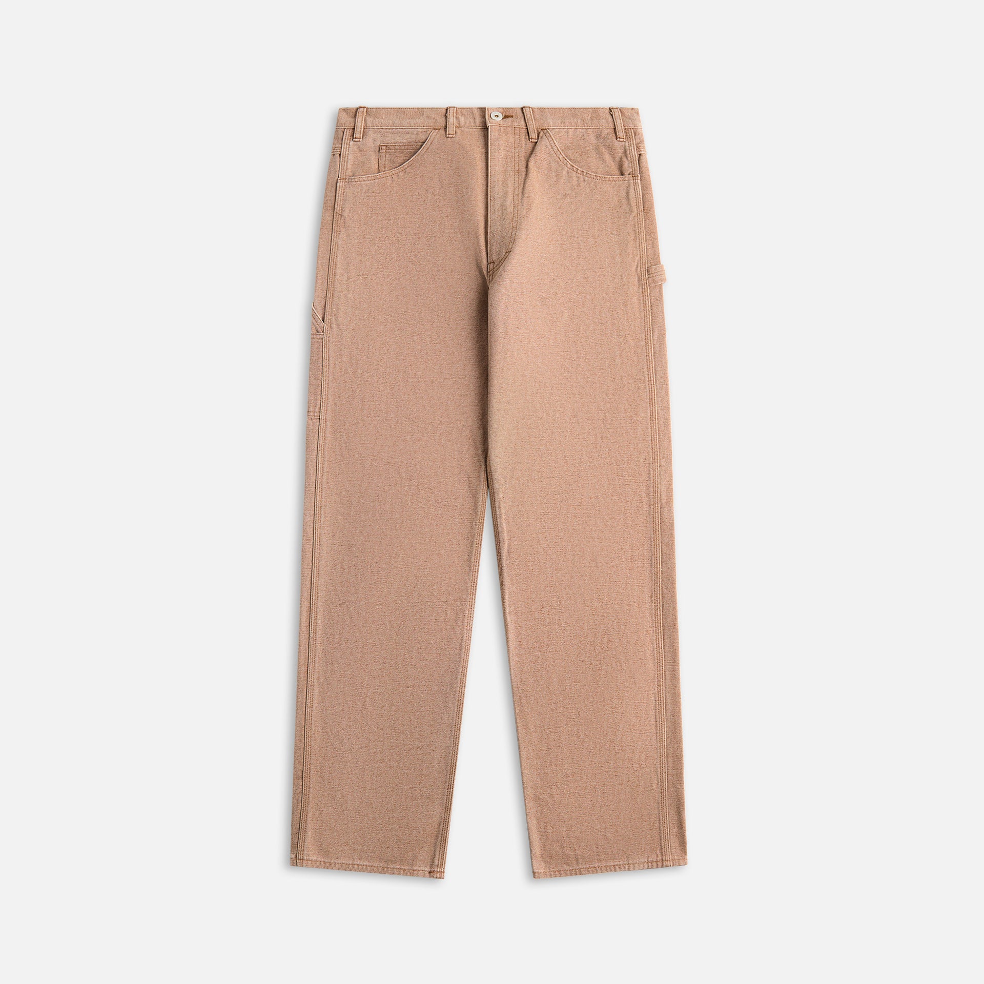 Auralee Washed Organic Canvas Pants - Light Brown