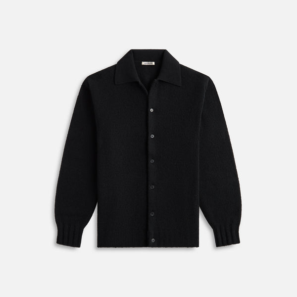 Auralee Shetland Wool Cashmere Knit Cardigan - Black – Kith