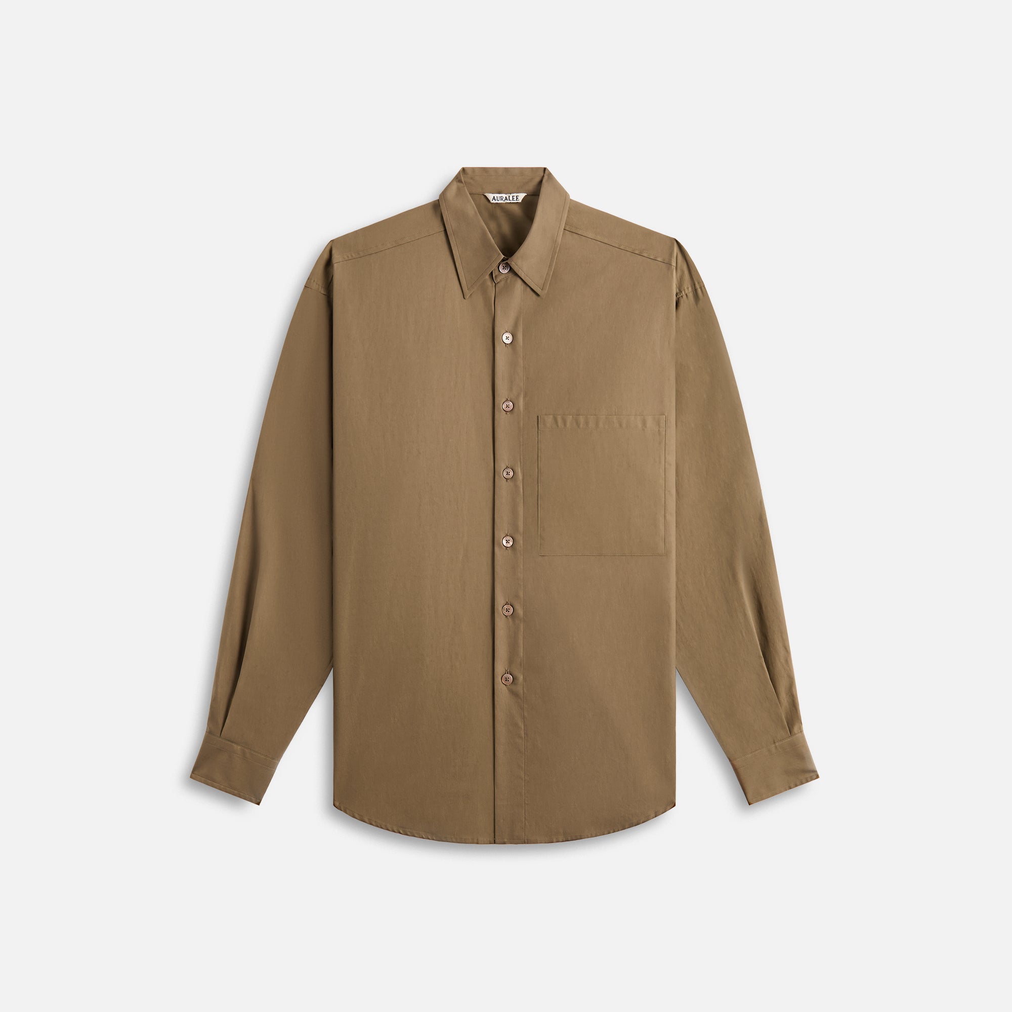 Auralee Washed Finx Twill Big Shirt - Brown – Kith