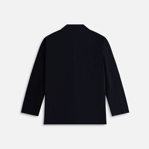 Auralee Hard Twist Cotton Silk Viyella Jacket - Dark Navy