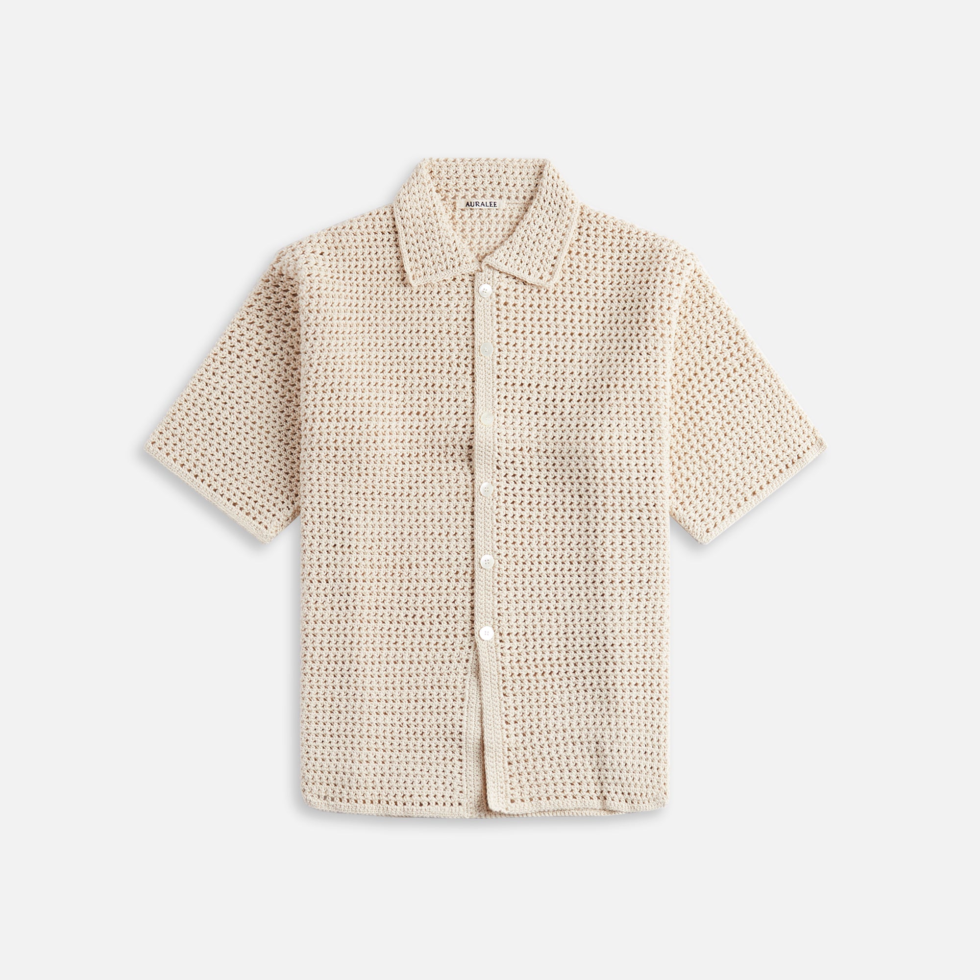 Ivory – RvceShops - Auralee Hand Crochet Knit Shirt - T-shirt Sans  
