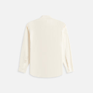 Auralee Hard Twist Cotton Silk Viyella Shirt - Ivory