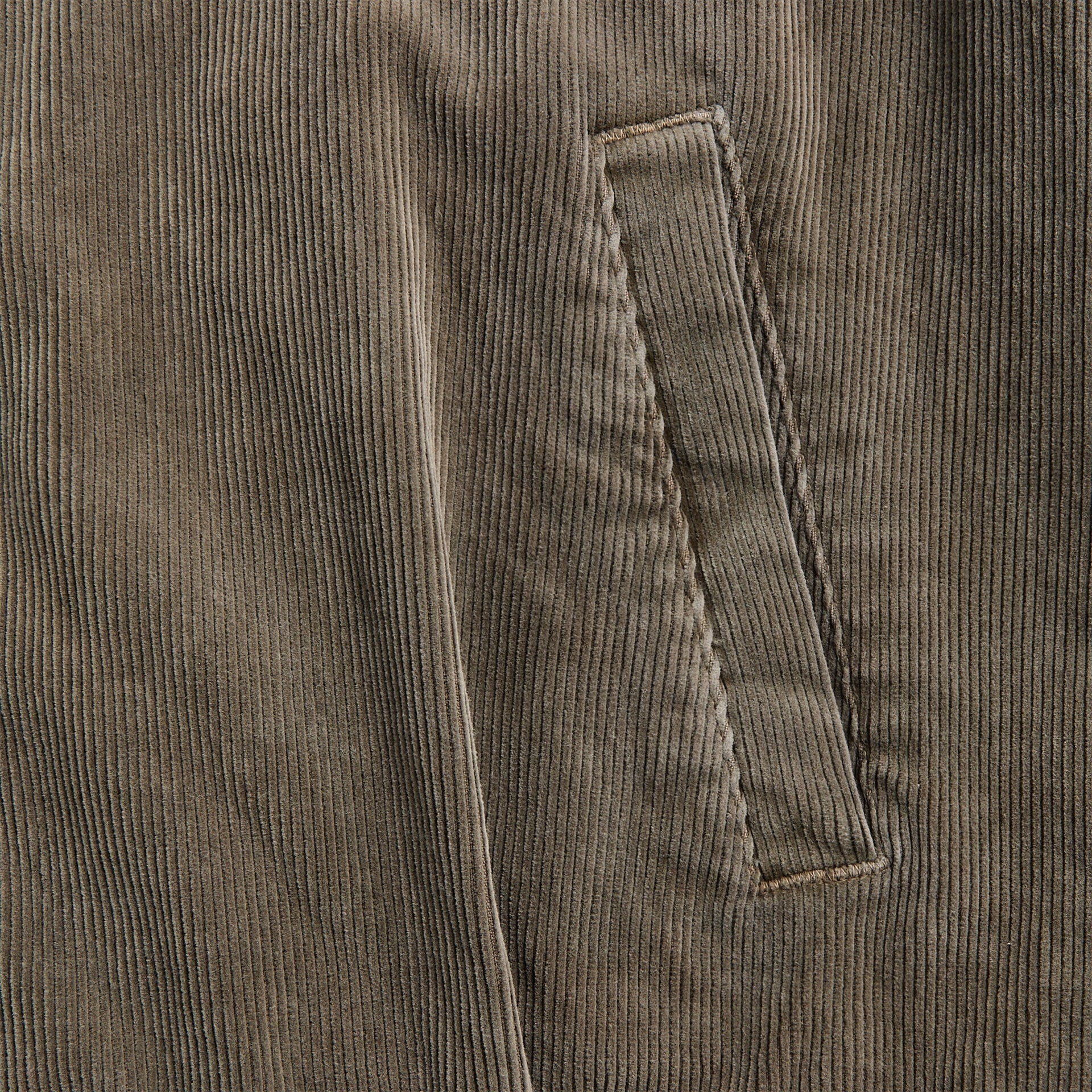 Auralee Pigment Dyed Finx Corduroy Blouson - Olive Brown