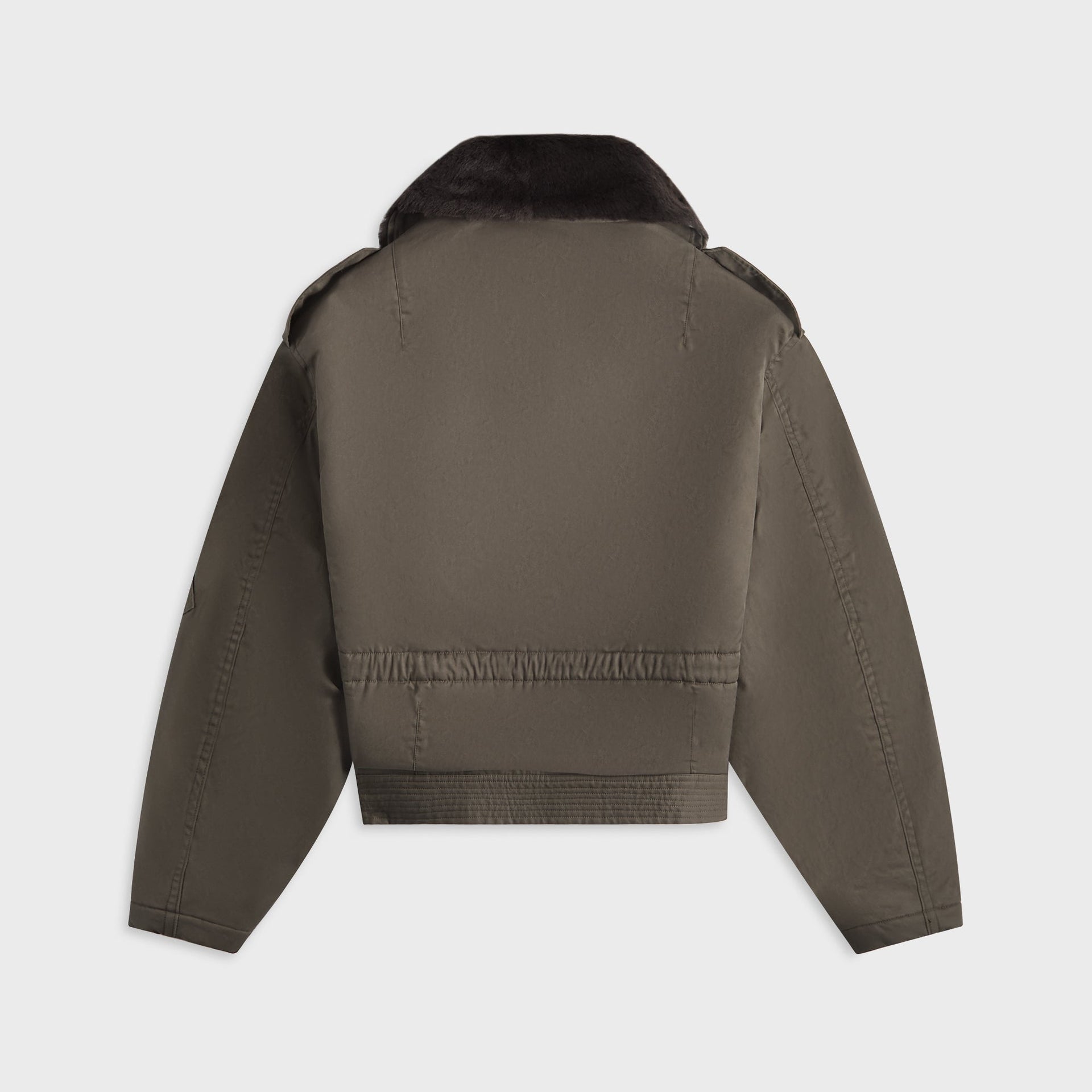 Auralee Washed Finx Cotton Gabardine Flight Blouson - Deep Olive