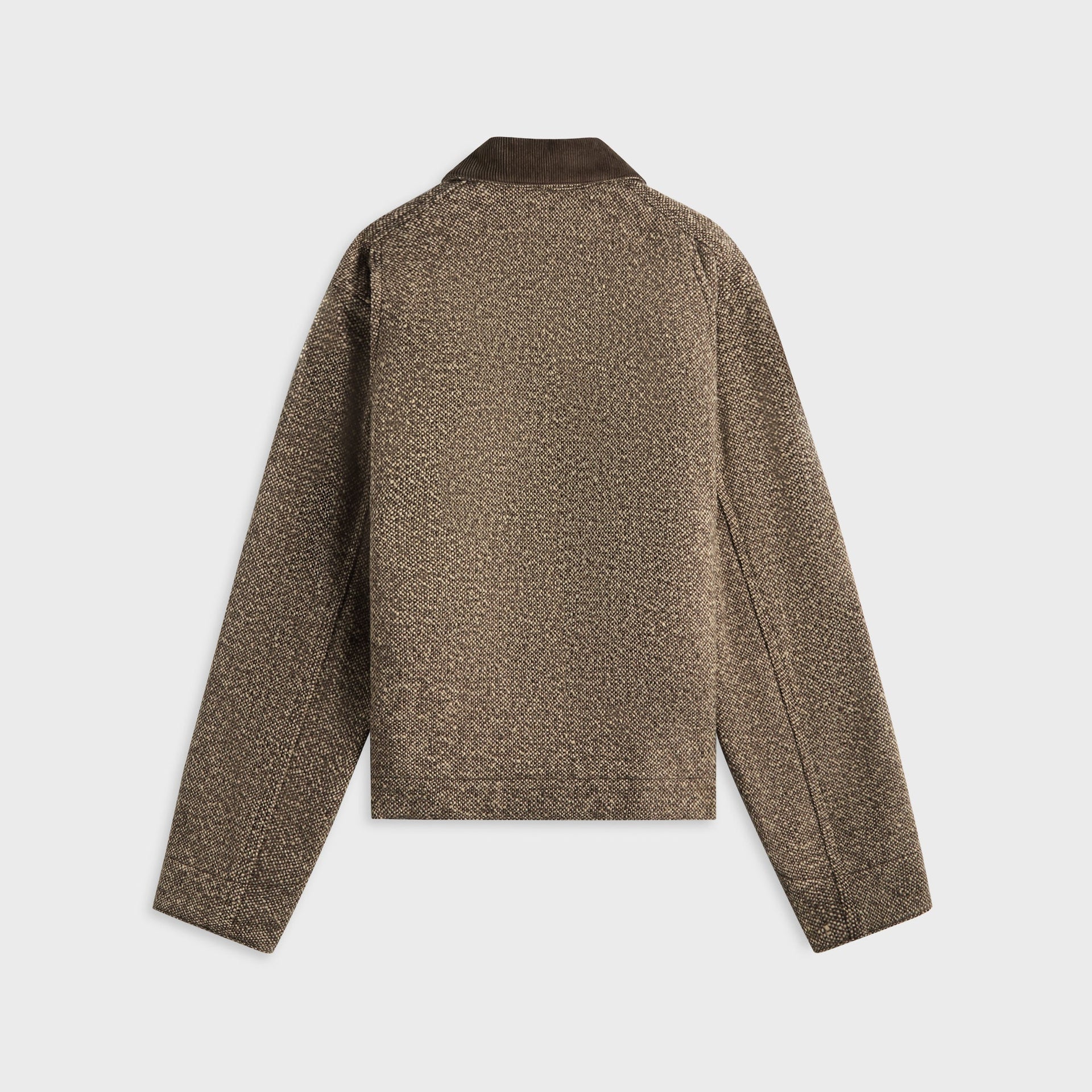 Auralee Homespun Tweed Zip Blouson - Brown