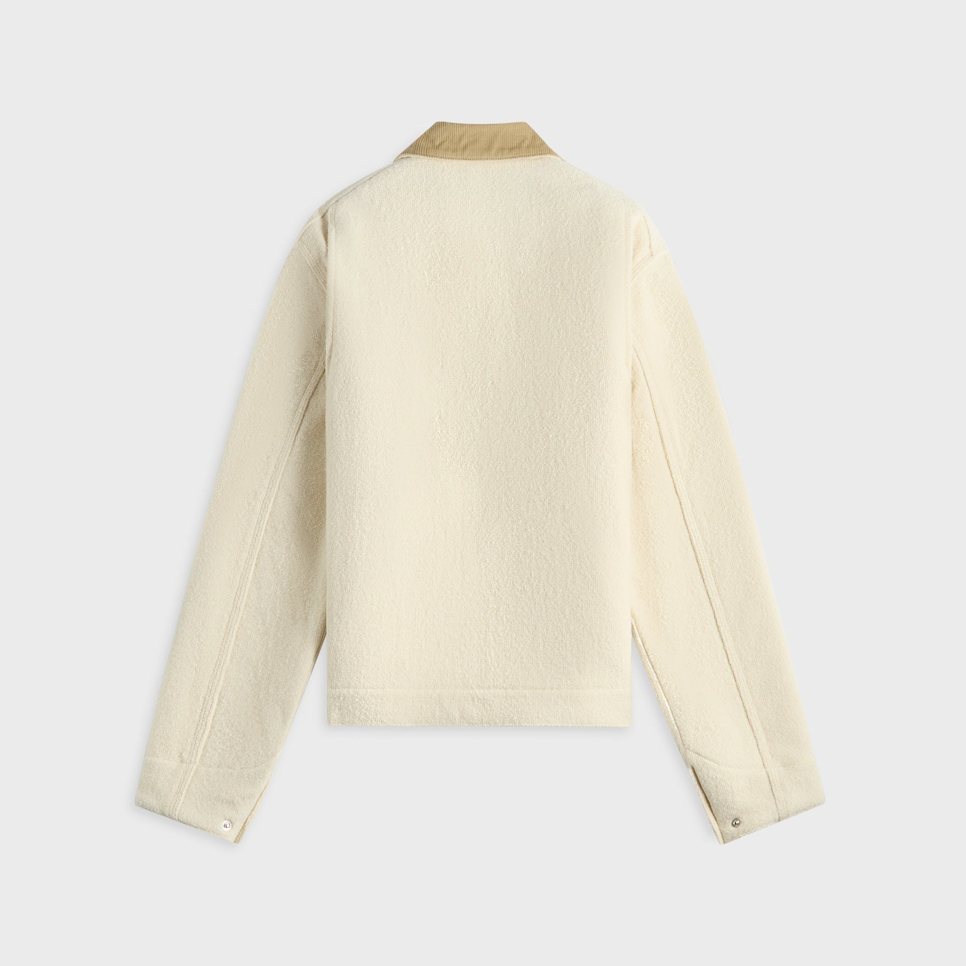 Auralee Homespun Tweed Zip Blouson - Ivory White