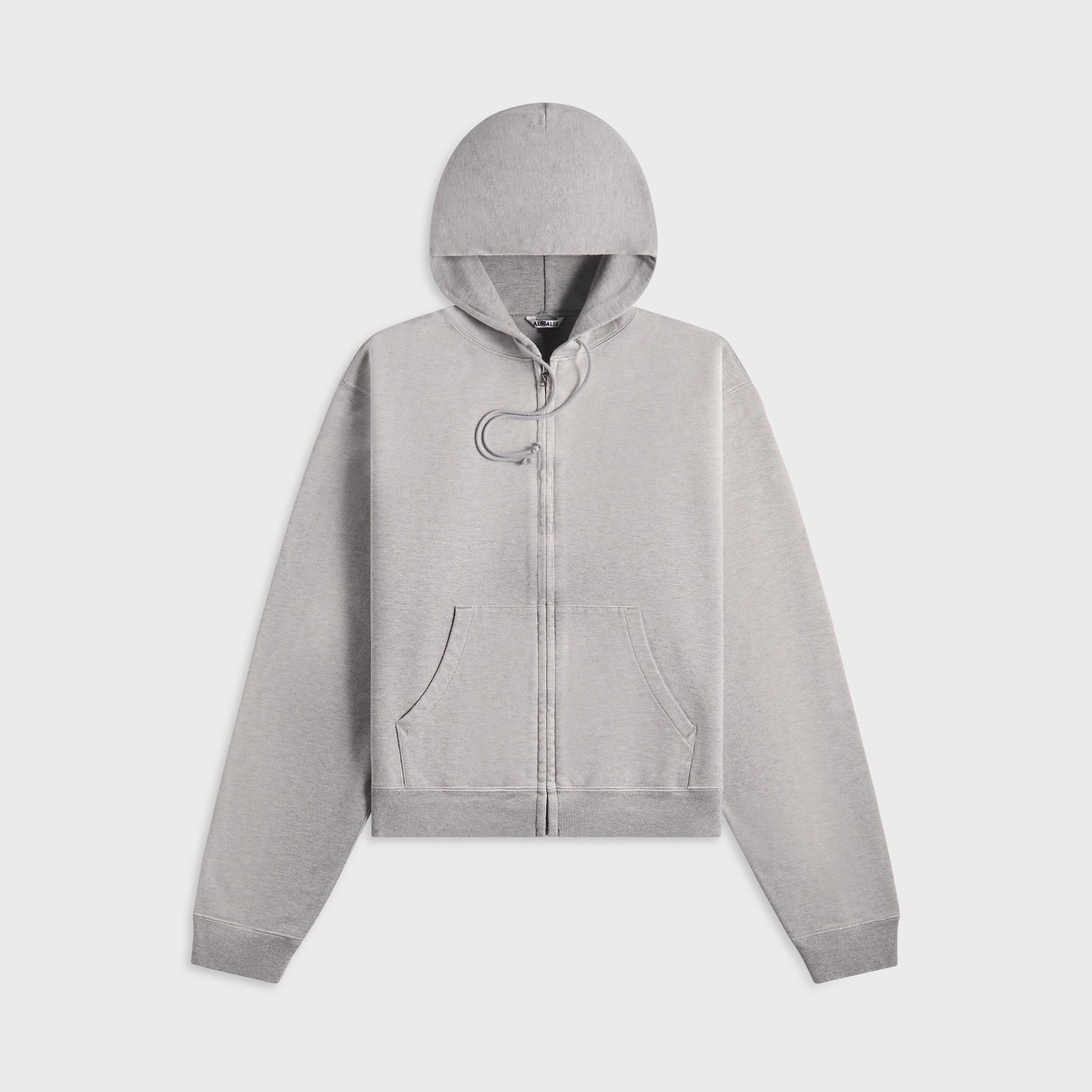 トップス AURALEE PRODUCT DYED SWEAT ZIP PARK Auralee Product Dyed Pima Light Sweat Zip Parka Ink Black – Neighbour