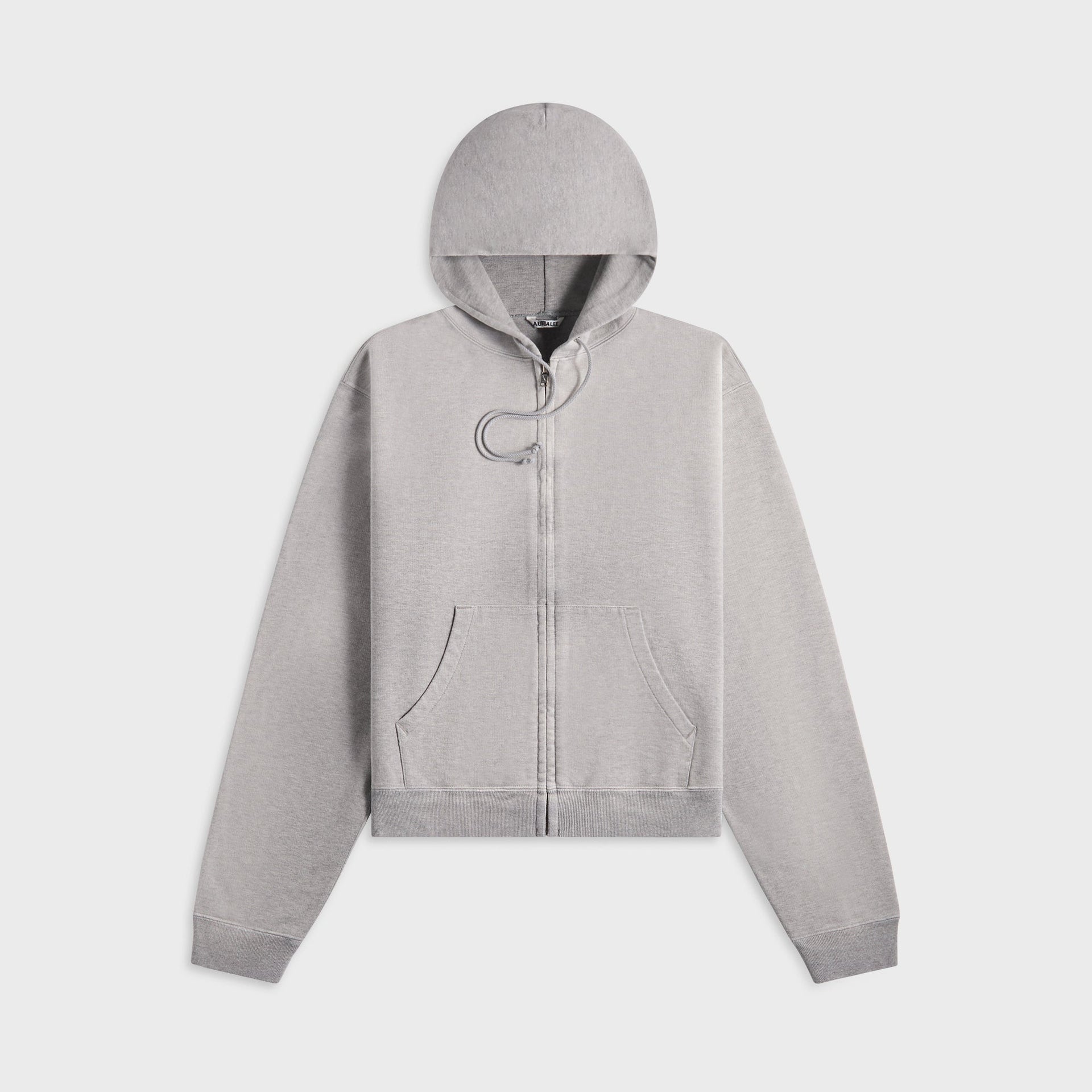 Auralee Product Dyed Pima Light Sweat Zip Parka - Top Gray