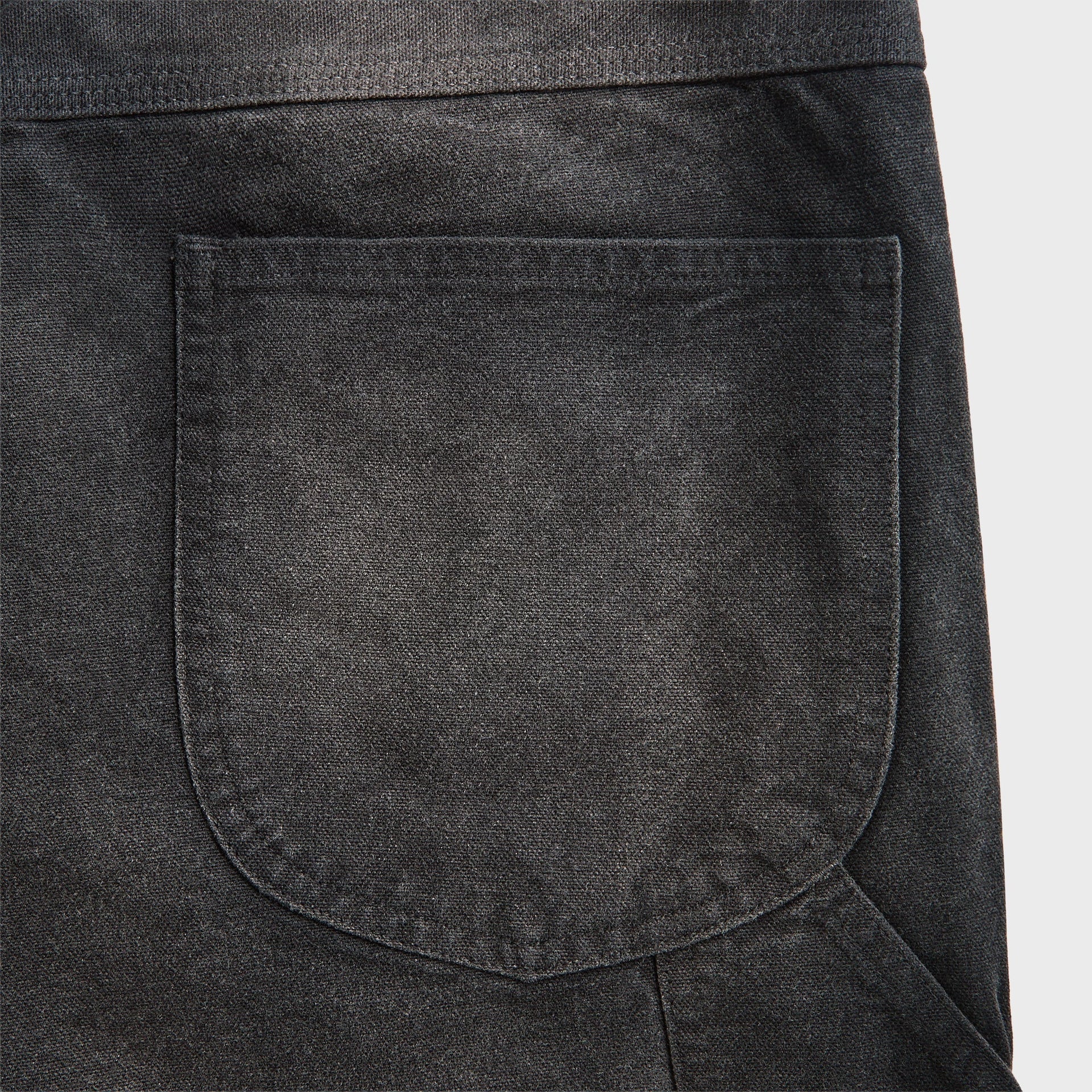 Auralee Product Dyed Organic Cotton Duck Painter Pants - Faded Black