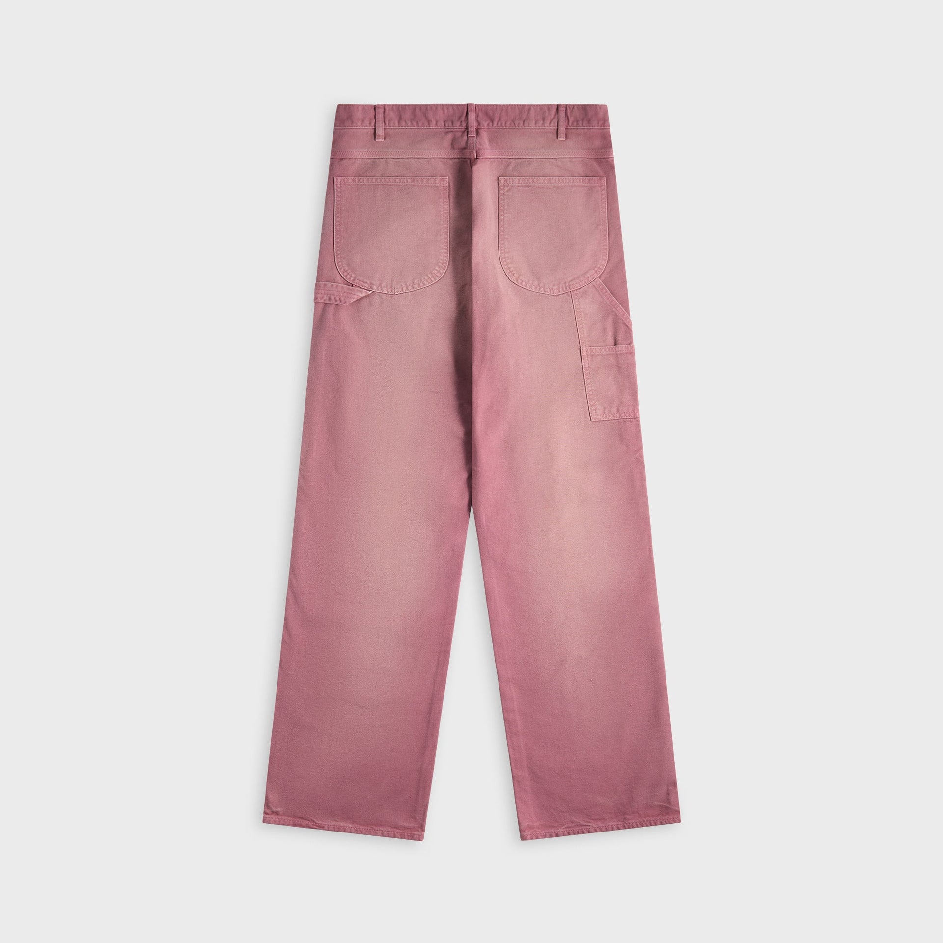 Auralee Product Dyed Organic Cotton Duck Painter Pants - Faded Burgundy