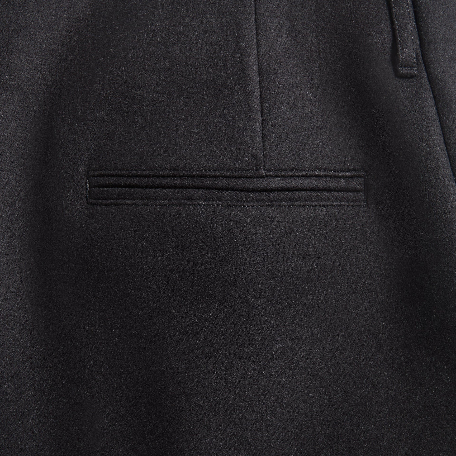 Auralee Light Melton One-Tuck Slacks - Dark Charcoal