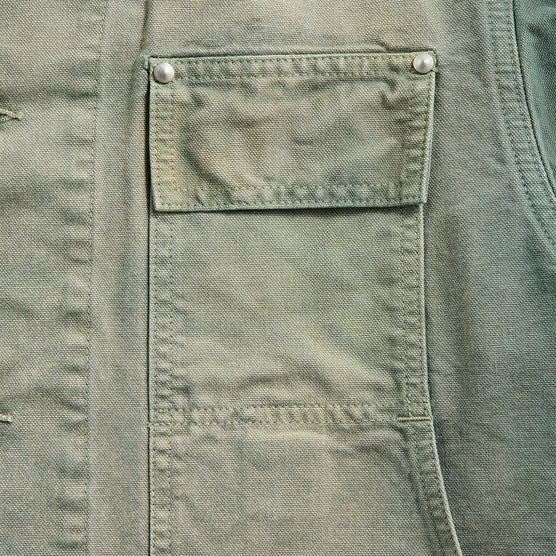 Auralee Organic Cotton Duck Blouson in Ash Green