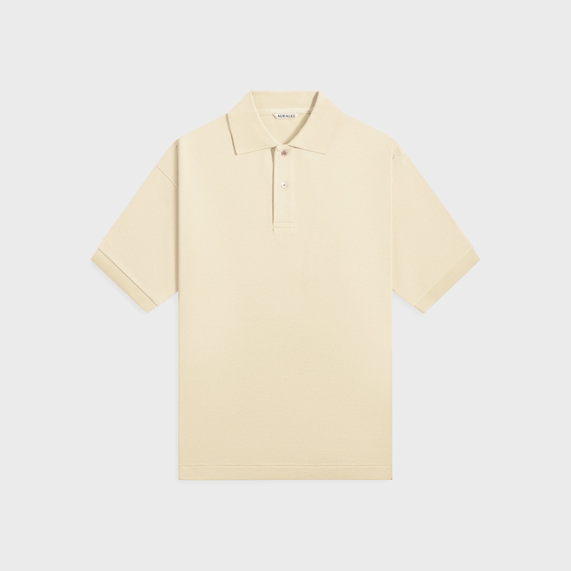 Auralee Pima Cotton Heavy Pique Polo - Pistachio