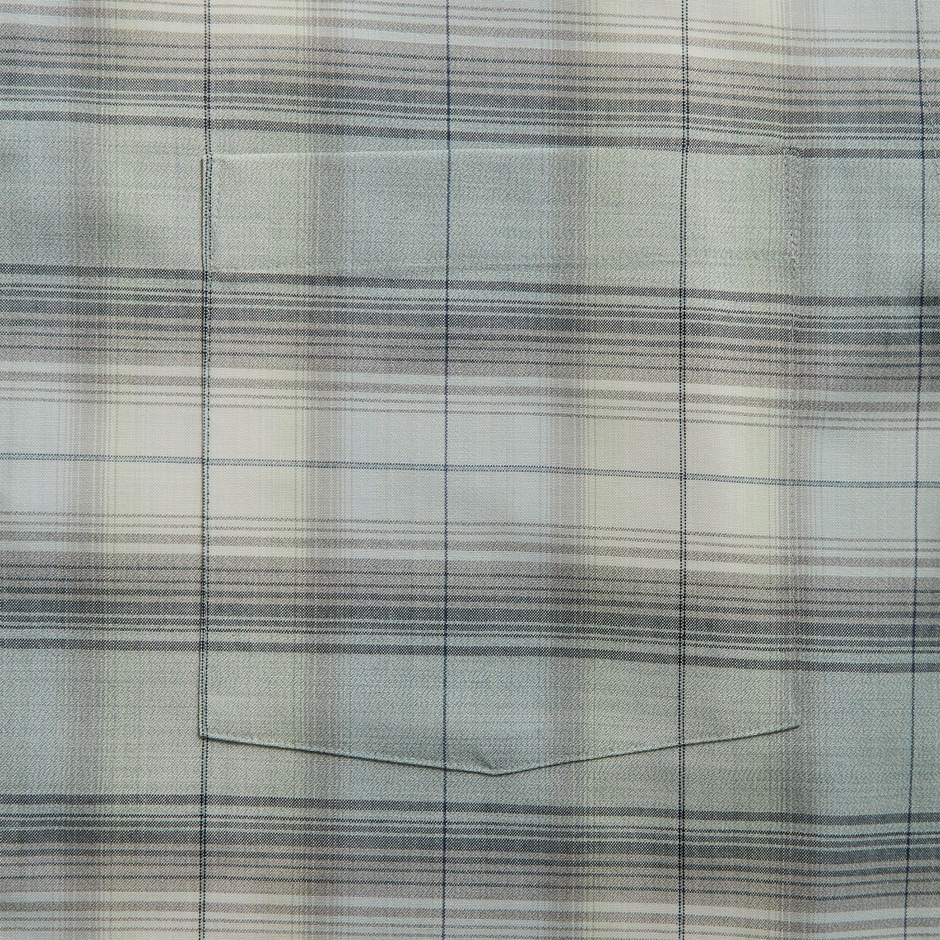 Auralee Super Light Wool Check Shirt in Blue Green Check