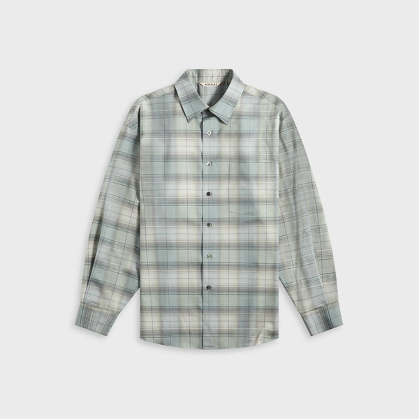 Auralee Super Light Wool Check Shirt - Blue Green Check – Kith Auralee Super Light Wool Check Shirt - Blue Green Check – Kith