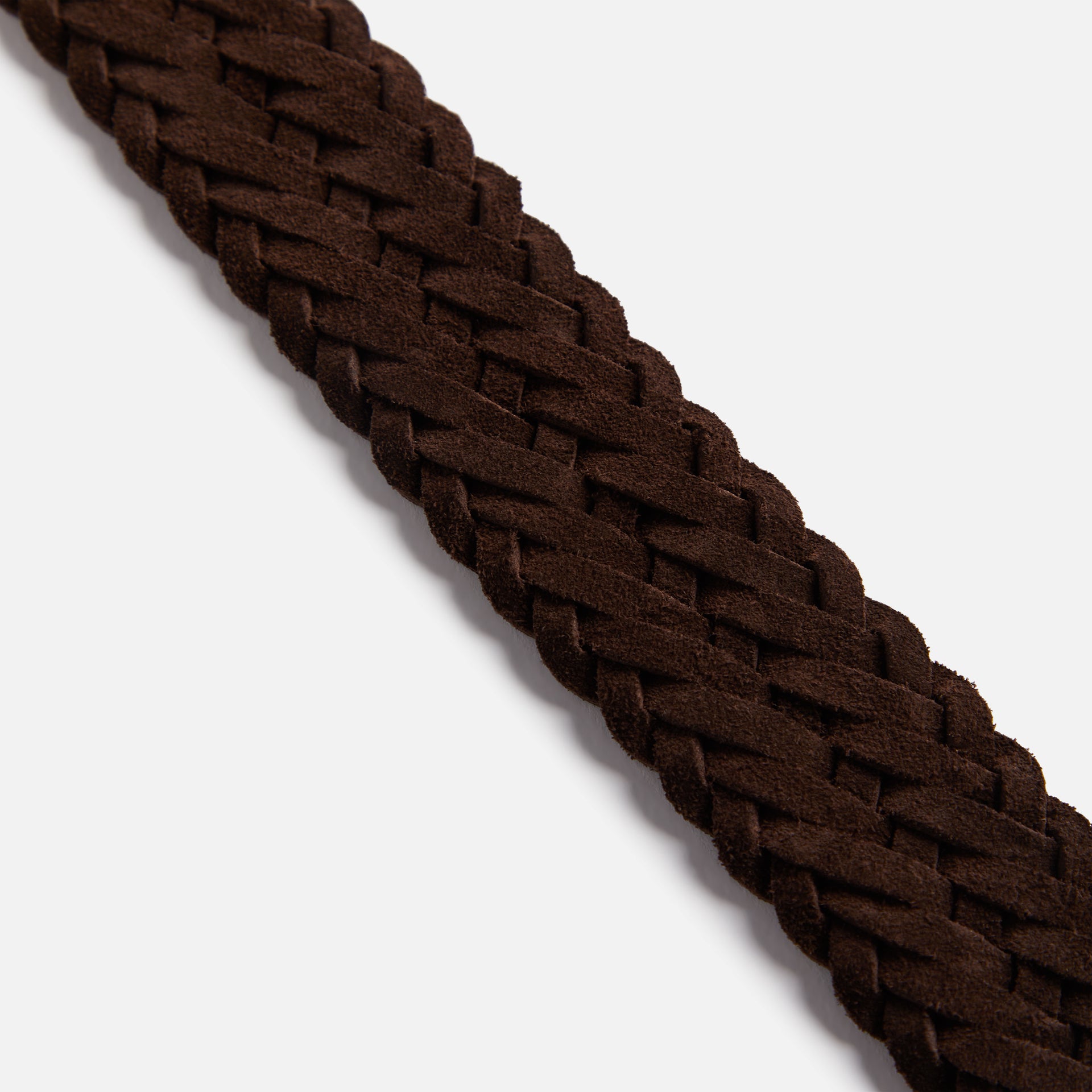 Anderson's Suede Woven Belt - Brown