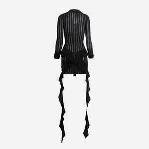 Dion Lee Snakeskin Ruddle Mini Dress - Black
