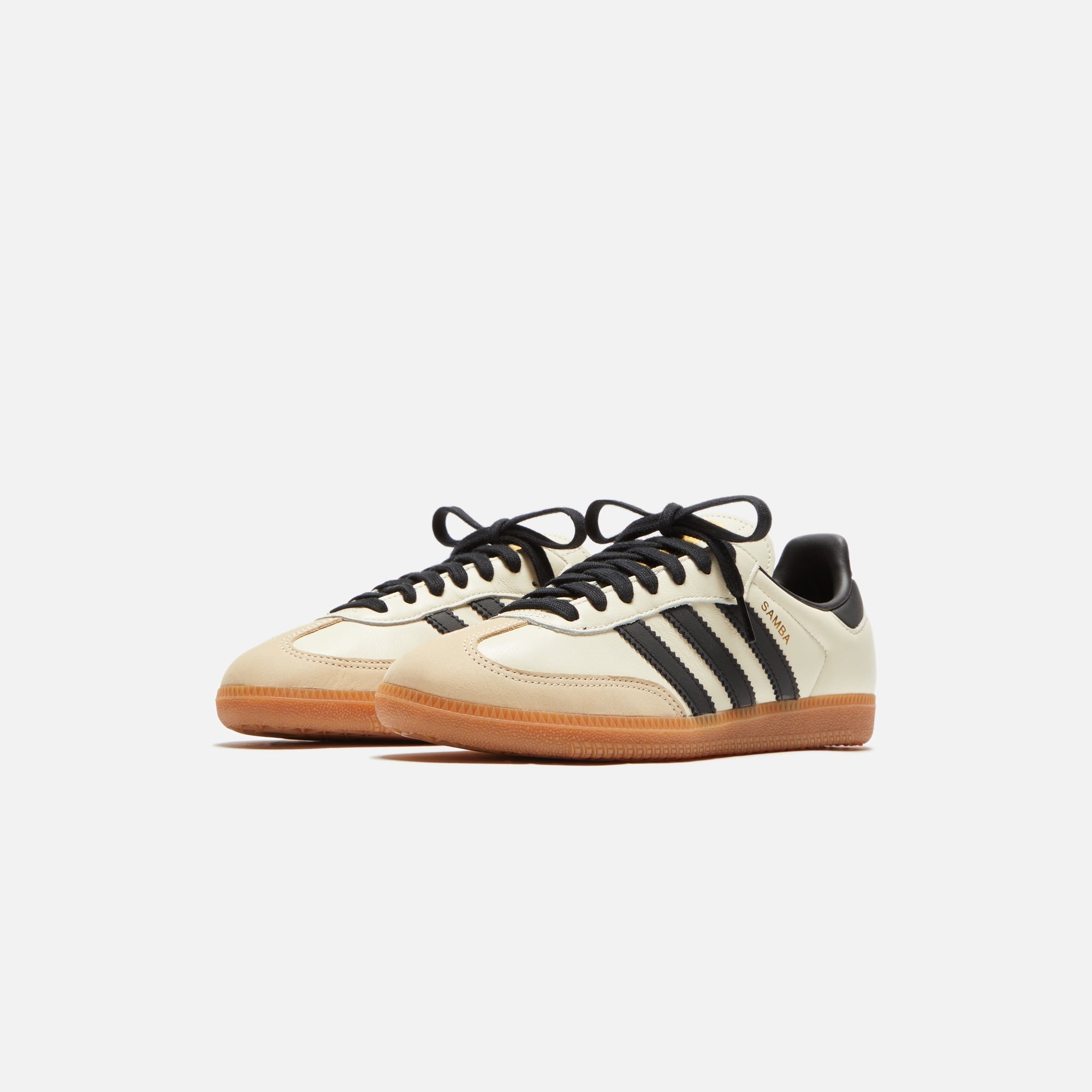 新品Adidas Samba OG Cream White Core Black adidas WMNS Samba OG - Cream White / Core Black / Sand