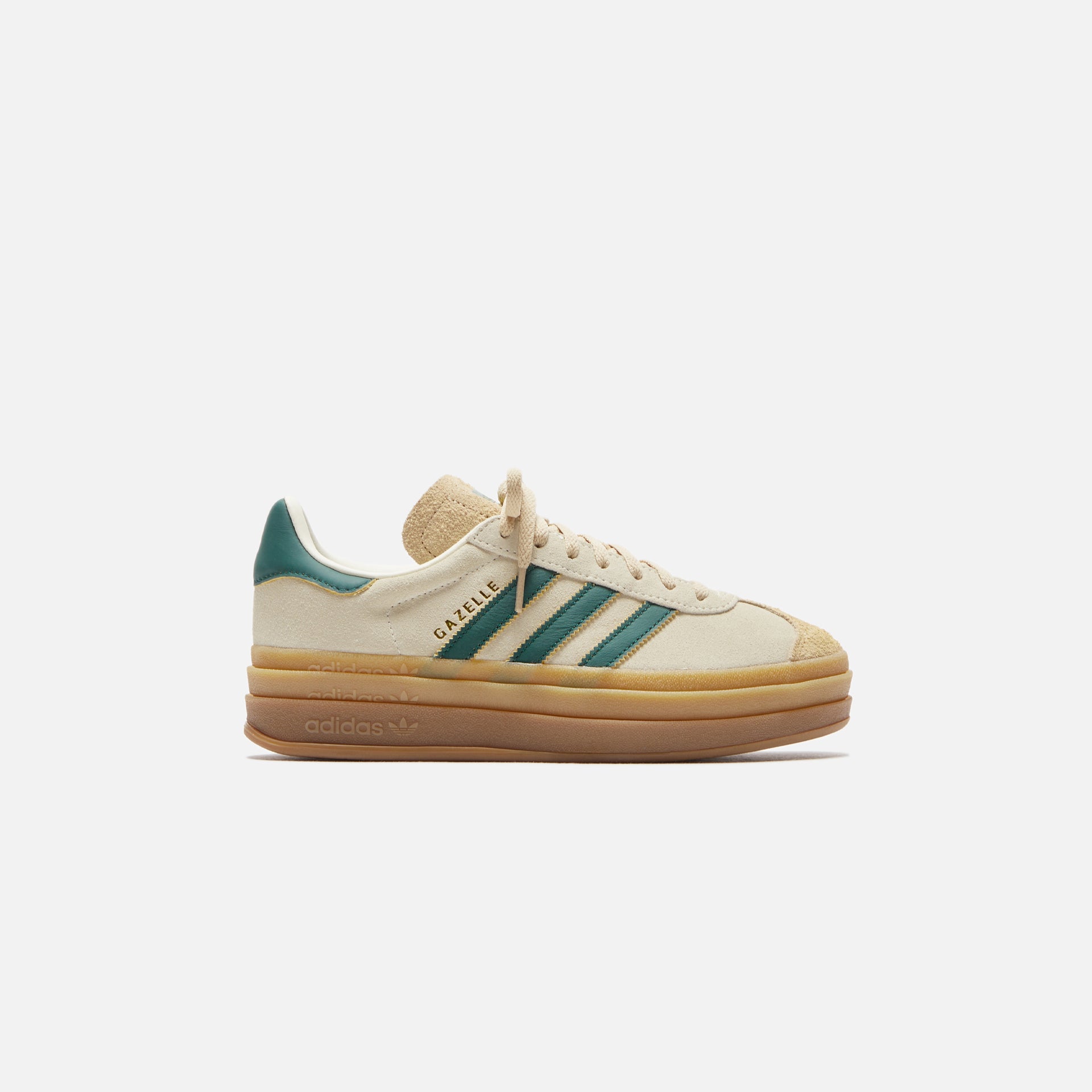 adidas Originals WMNS Gazelle Bold - Cream White / Collegiate Green / Kith adidas Originals WMNS Gazelle Bold - Cream White / Collegiate Green / Kith
