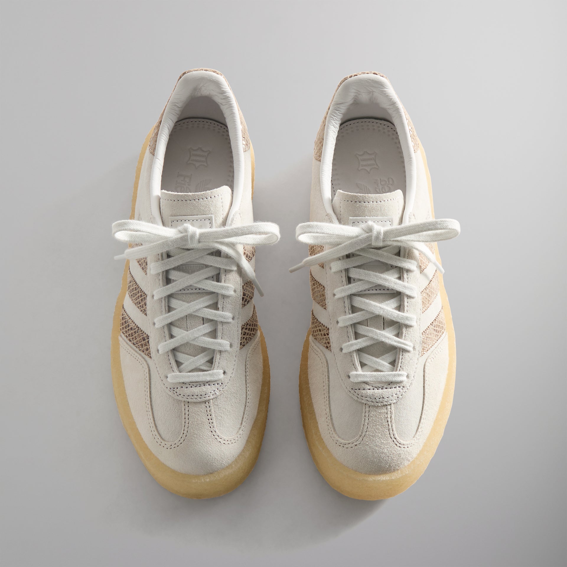 The 8th St Gazelle Indoor by Ronnie Fieg for adidas Originals & Clarks Originals - Crystal White / Brown