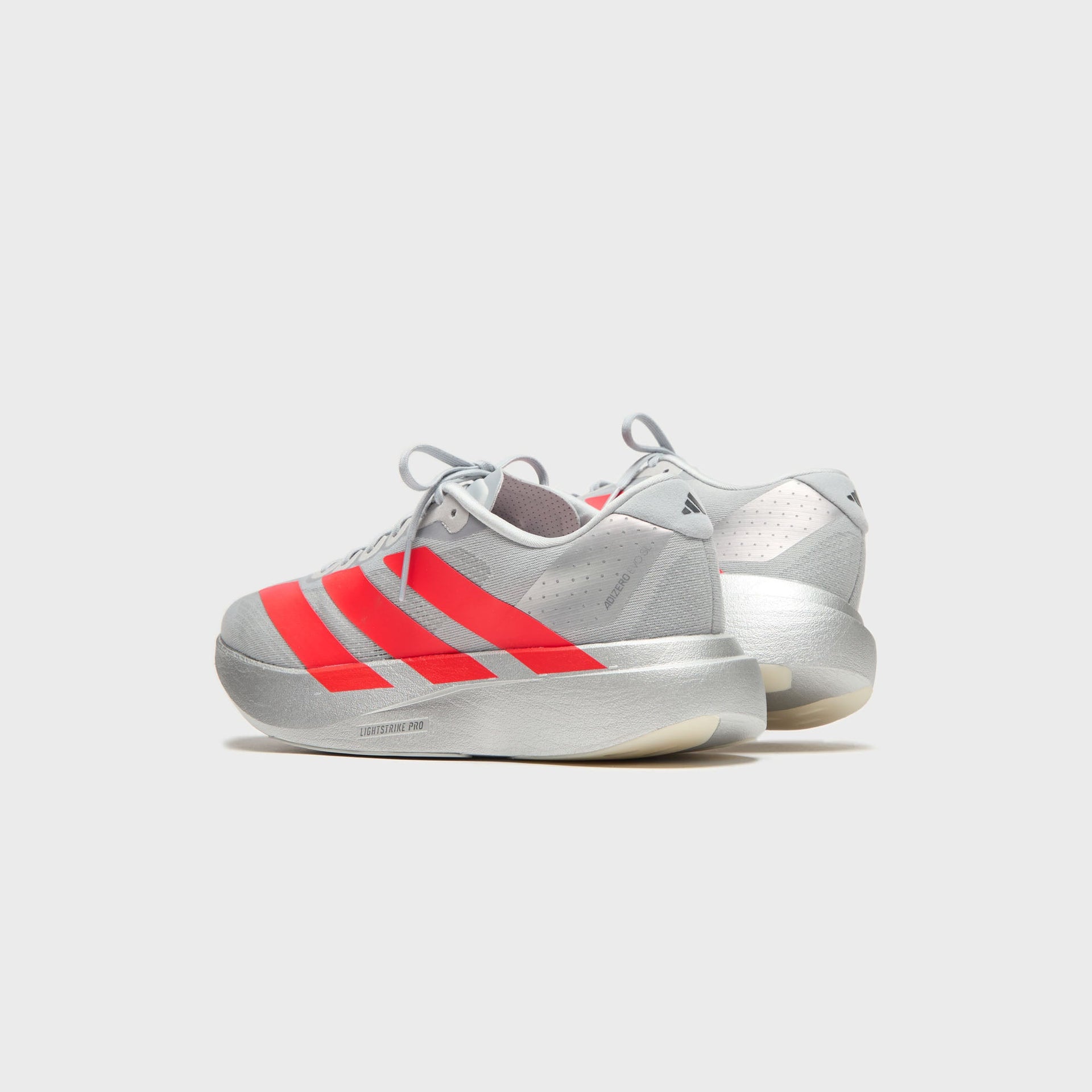 adidas Adizero EVO SL - Silver Metallic / Lucid Red / Iron Metallic