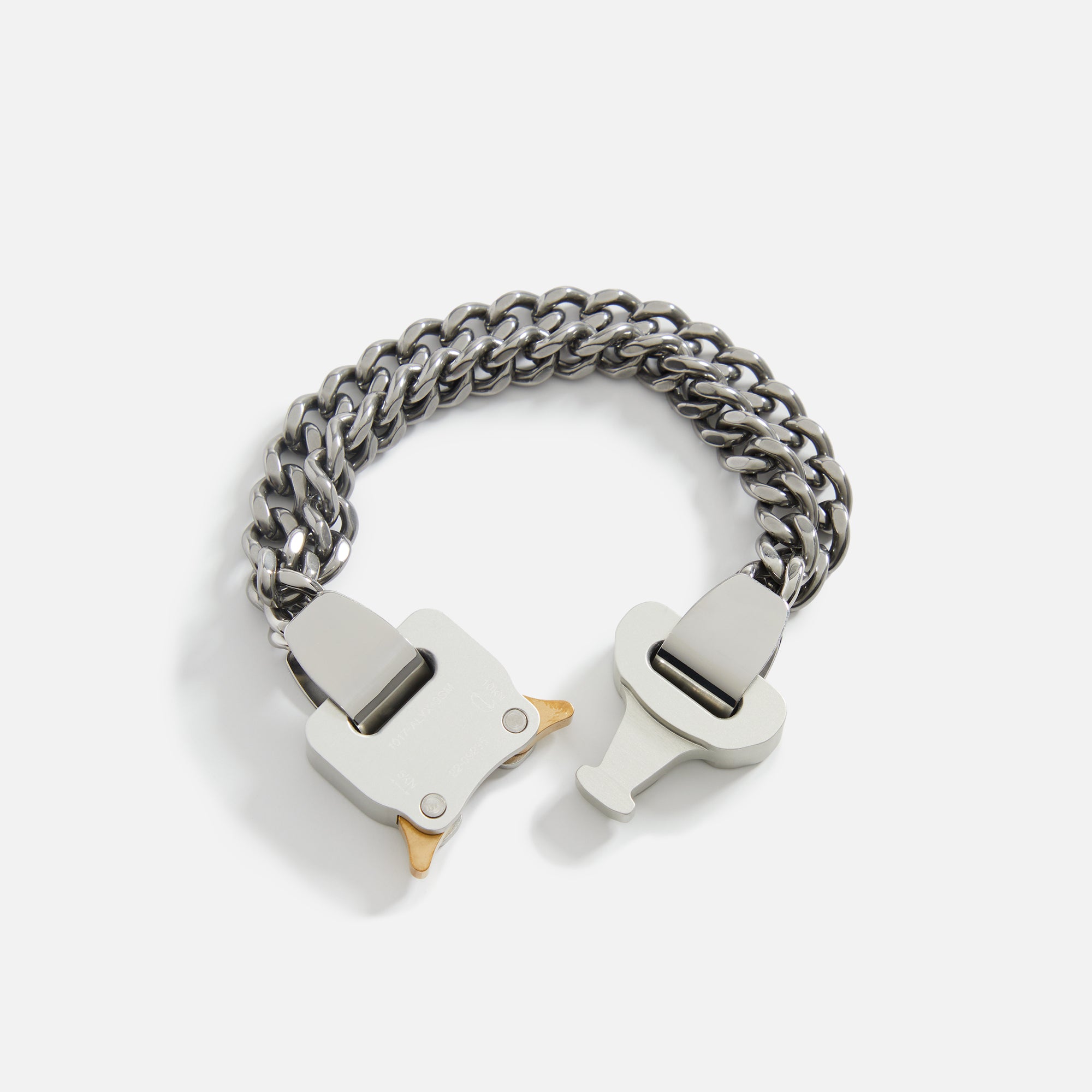 アクセサリー 1017 ALYX 9SM | BUCKLE BRACELET silver 1017 ALYX 9SM Unisex Rollercoasted Buckle Bracelet, Silver