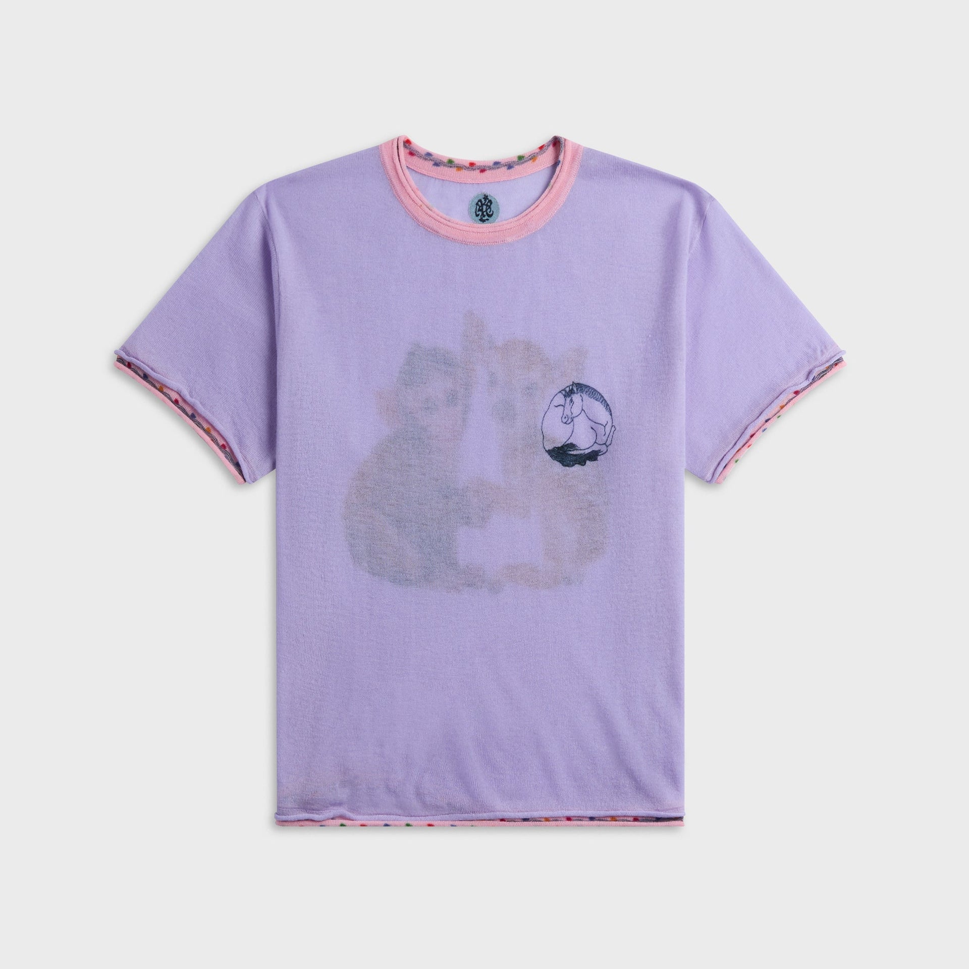 Adrian Cashmere Symbiosis Tee - Purple