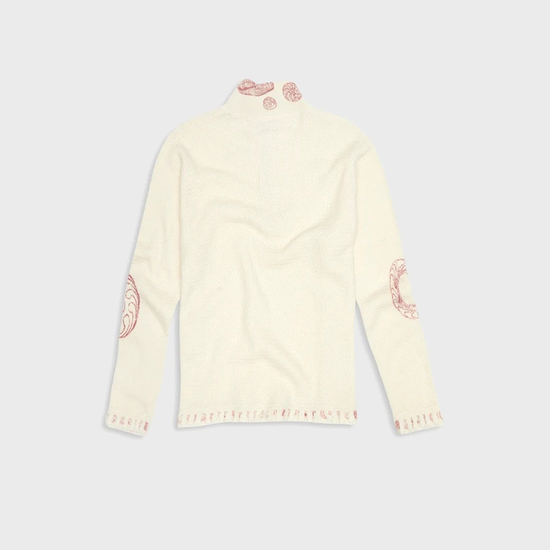 Adrian Cashmere Nami Quarter Zip - White