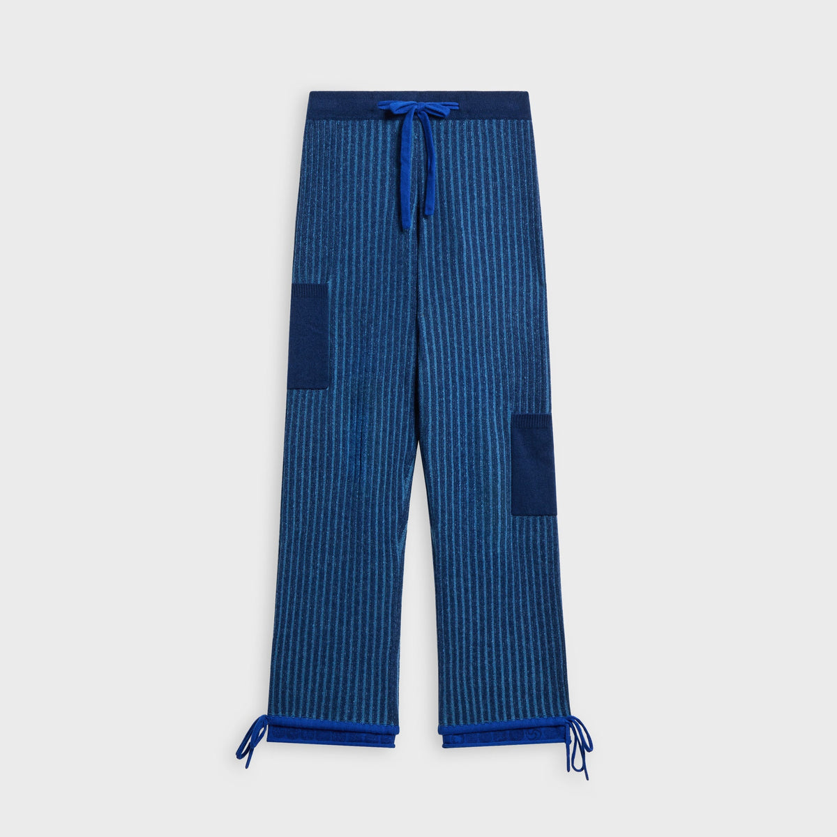 Adrian Cashmere Ribbed Trackies Pant - Navy
