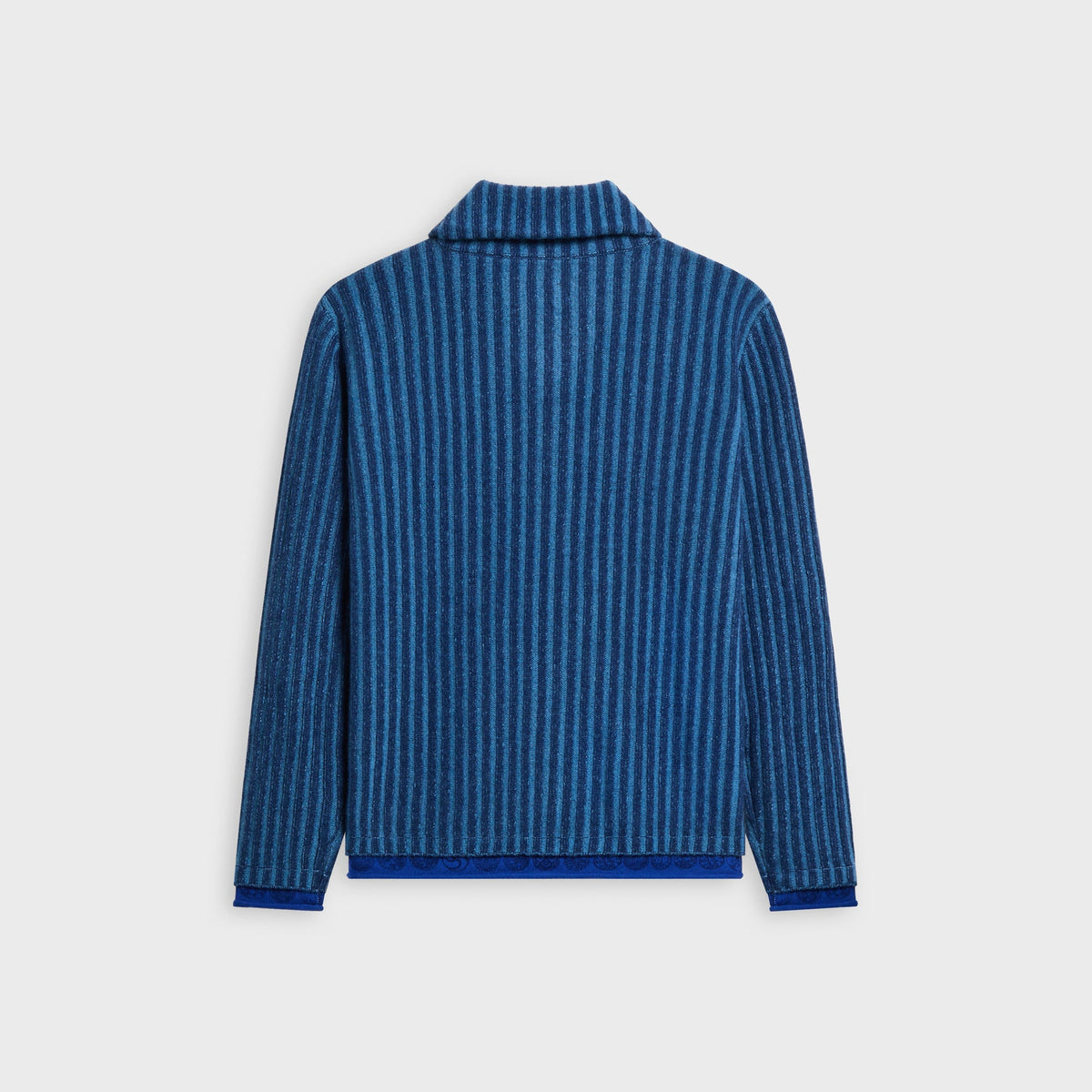 Adrian Cashmere Ribbed Zip Sweater - Navy