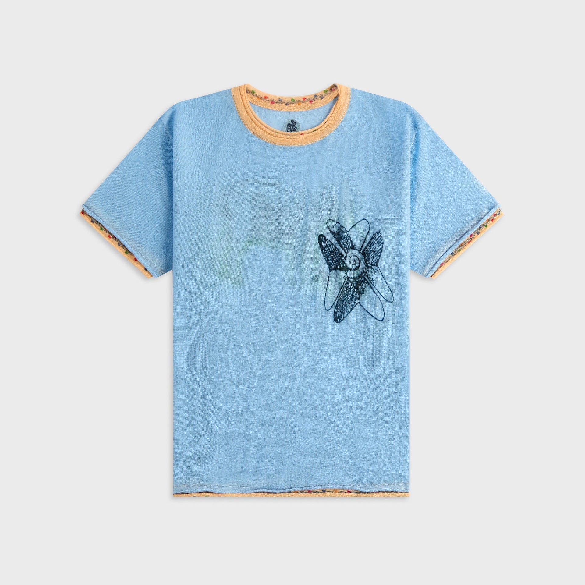ADRIAN CASHMERE Symbiosis Tee - Blue