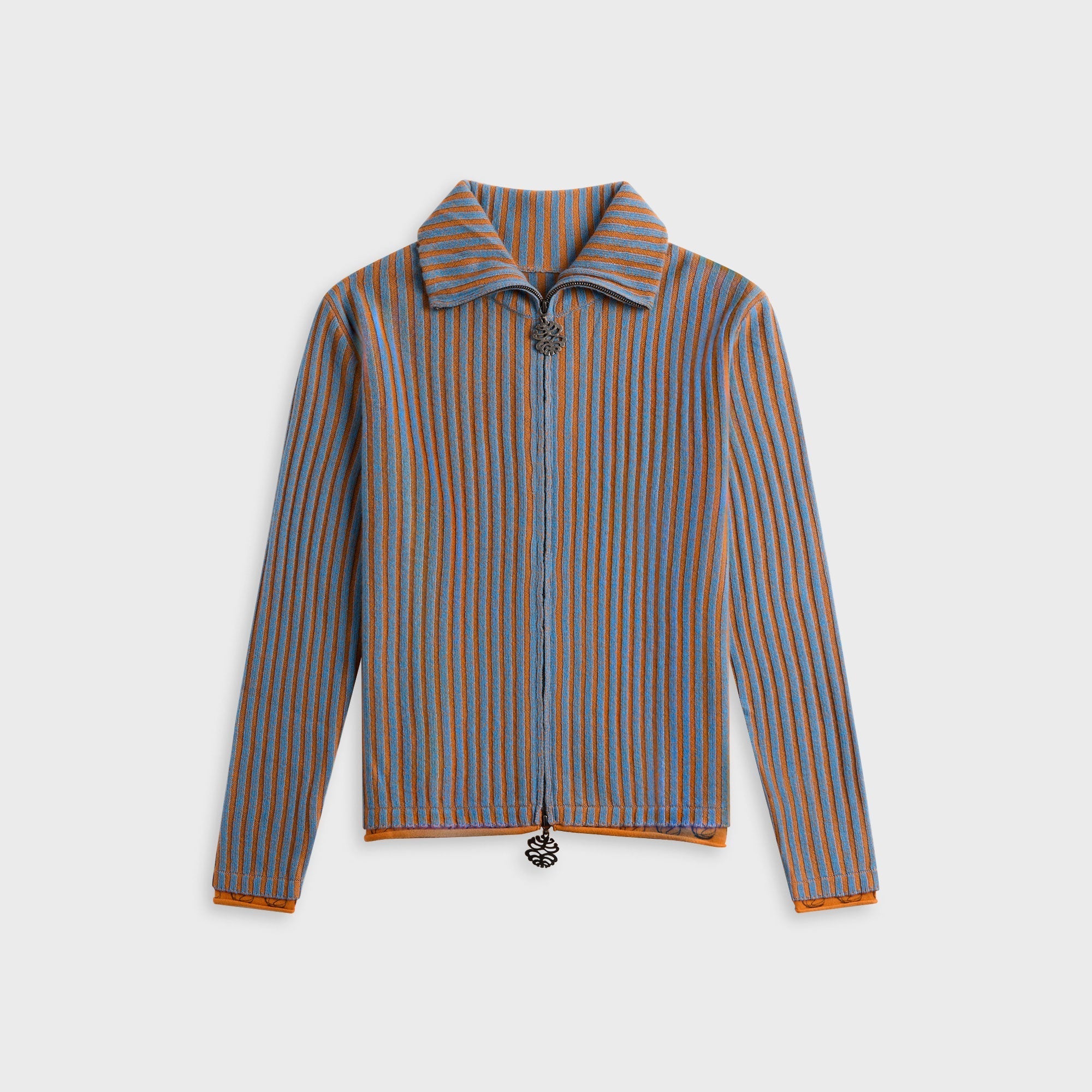 ADRIAN CASHMERE Court Full Zip Sweater - Orange – Kith