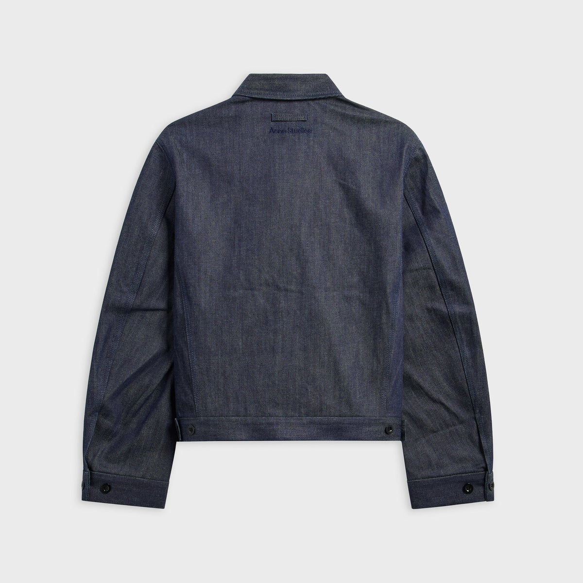 Acne Studios Branded Selvedge Denim Jacket - Indigo Blue