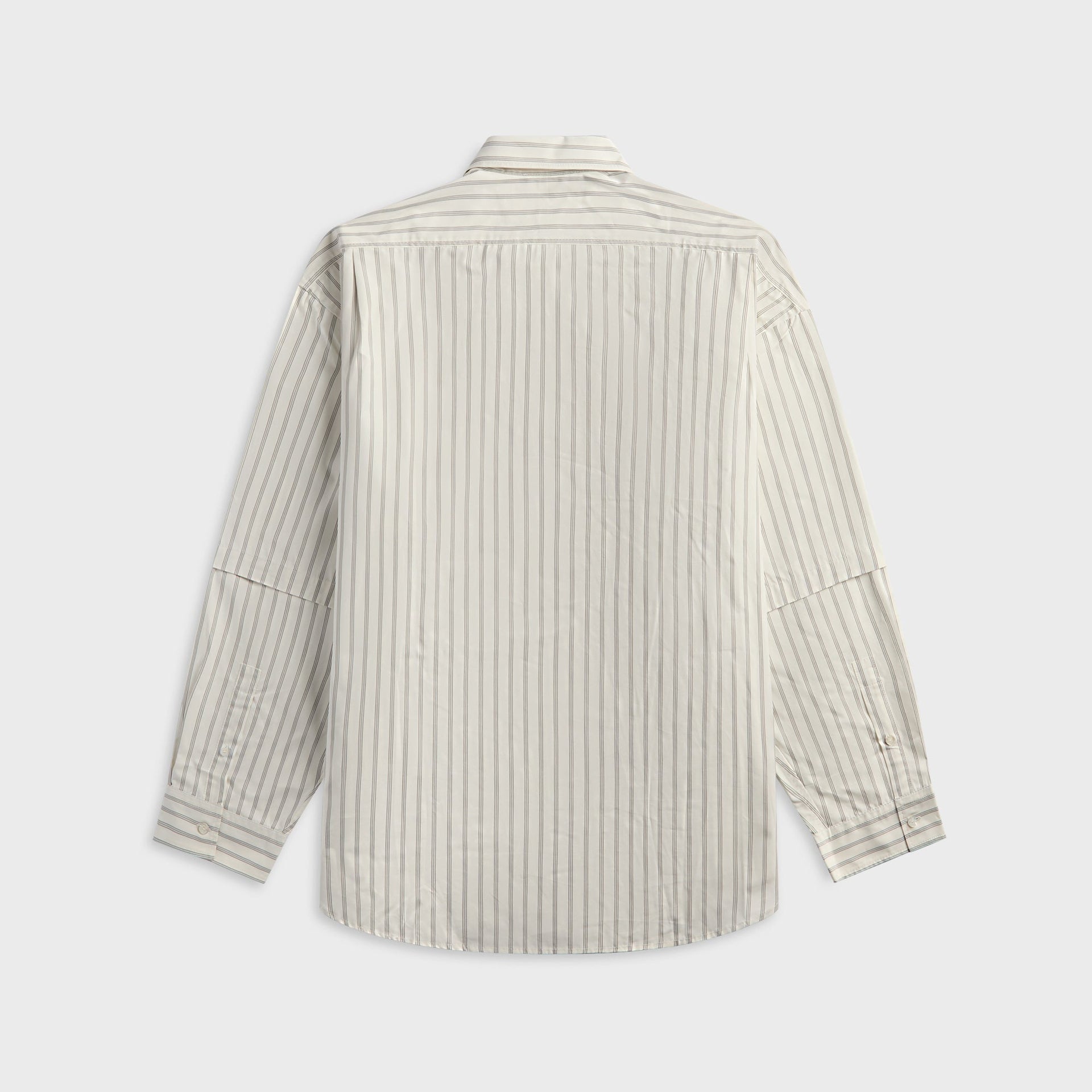 Acne Studios Double Sleeve Button-Up Shirt - Off White / Grey
