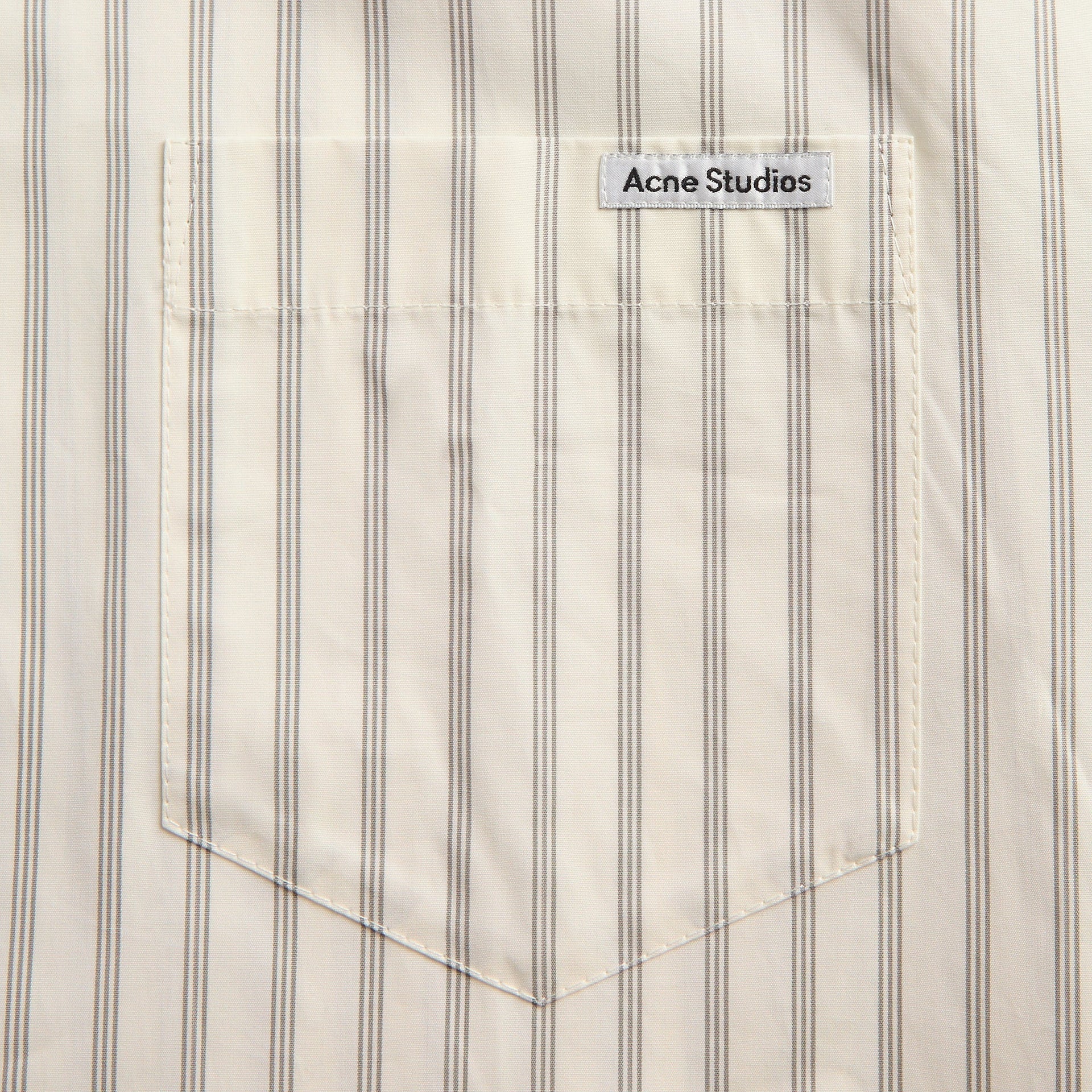 Acne Studios Double Sleeve Button-Up Shirt - Off White / Grey