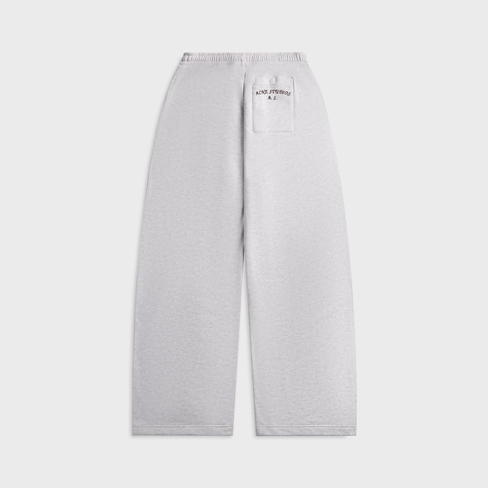 Acne Studios Fleece Logo Sweatpants - Pale Grey Melange