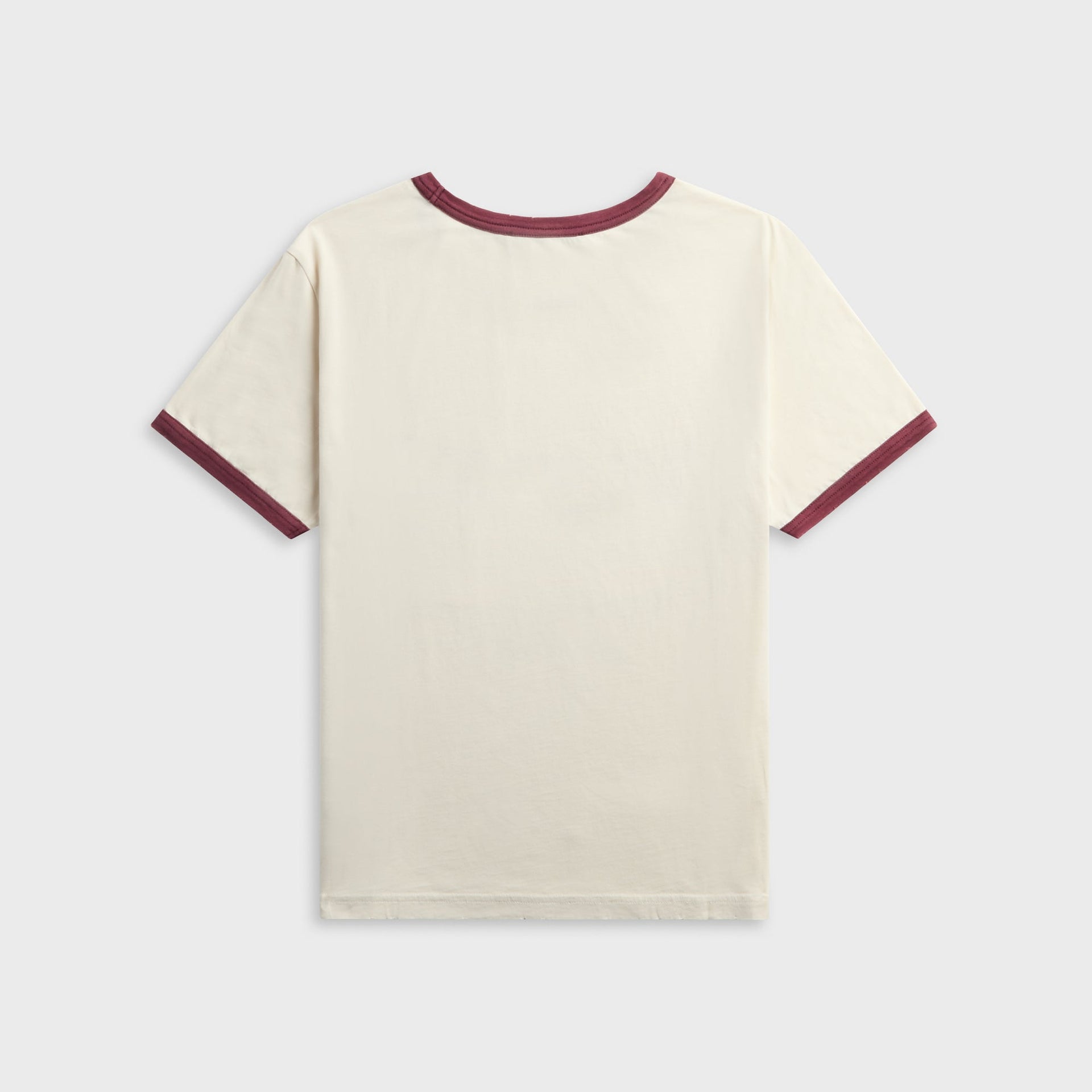 Heather grey sweatpants, back view on hanger with two patch pockets