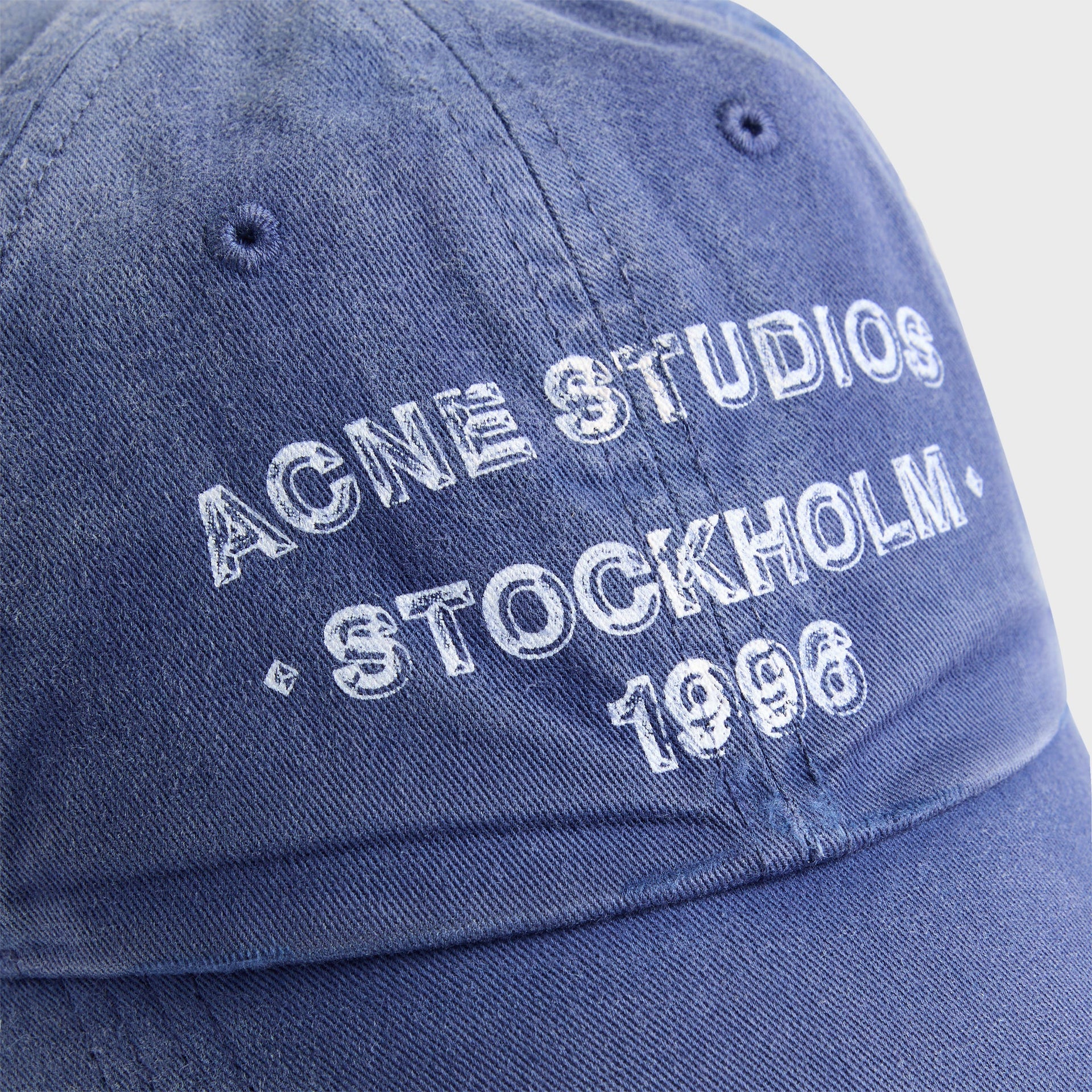 Acne Studios Washed Logo Cap - Navy